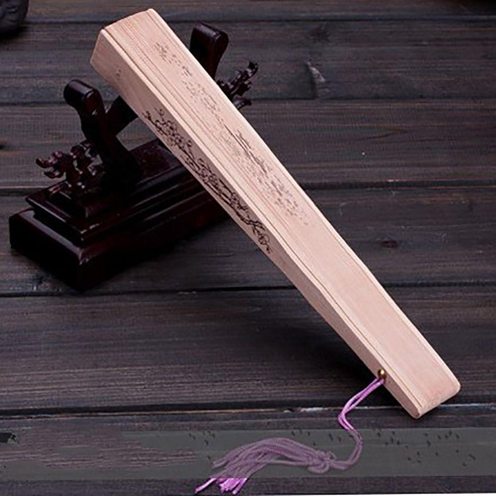 Сандаловое дерево окрашенный деревянный веер китайский стиль ретро складной веер подарочный полый резной складной веер