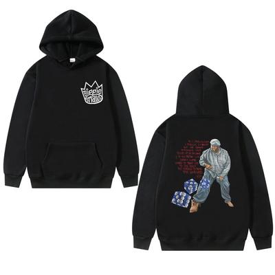 Худи с принтом с обеих сторон от рэпера The Notorious Big Мужское Винтажное Худи Biggie Smalls Мужская Женская Спортивная одежда Hip Hop Уличная одежда