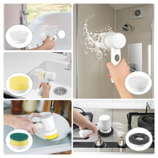 Электрическая вращающаяся щетка, беспроводная, с высоким крутящим моментом, ручная вращающаяся щетка для ванны, душа, плитки