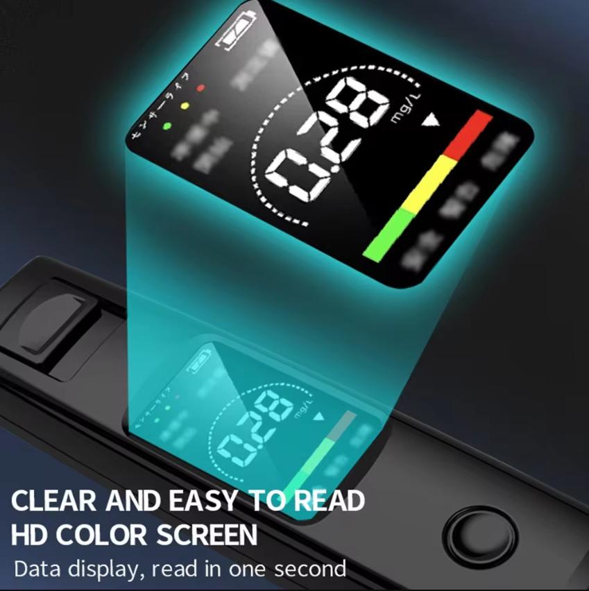 Автомобильный алкотестер Профессиональный высокочувствительный алкотестер Бесконтактный алкотестер Type-C Зарядка Портативный алкотестер