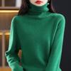High-Neck Slimming Knit Sweater - Women's Elegant Autumn/Winter Base Layer