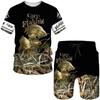 Camo Carp Fishing 3D Print Men Women Tee/Shorts/Set Casual Harajuku Streetwear Tracksuit Outdoor Fishing Hunting Camping Clothes