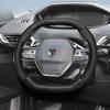 zkfan8 Suitable for Peugeot Breathable Leather Matte Carbon Fiber Texture Steering Wheel Cover Suitable for 206 208 3008 308 207 