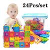 24/72/120Pcs Colorful House Building Construction Blocks Jigsaw Puzzle Block Children Educational Toys Gift