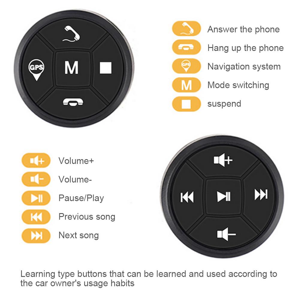 2 шт. беспроводной автомобильный руль смарт-кнопка 150 мАч универсальный автомобильный DVD-плеер радио GPS навигация пульт дистанционного управления переключатель