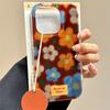 Perforated Vortex Shell IND Retro Small Flower Phone Case For iPhone 11 12 13 14 15 16 17 Pro Max XR X XS 7 8 16 Plus Soft Cover