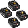 Of Compatible Makita 18v BL1860B Makita Compatible 18v 6000mAh Large Capacity Set of 4 Compatible with Makita 18v BL1830B BL1840B BL1850B BL1860B For