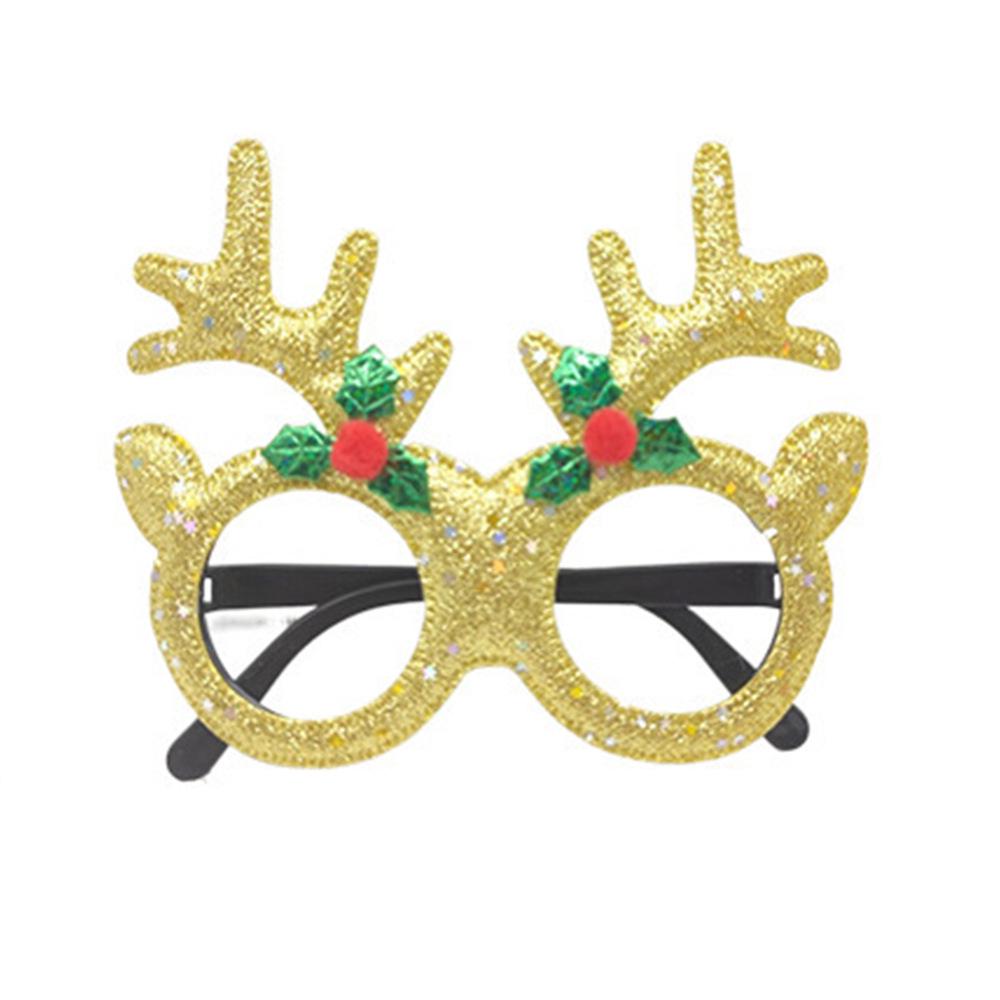Рождественские мультяшные очки — подарки для взрослых и детей с изображением Санты, снеговика и рогов оленя