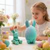 2 шт. 3D-печатное пасхальное яйцо с кроликом внутри, предварительно наполненное яйцо пасхального кролика для наполнения пасхальной корзины, весенний декор для вечеринки