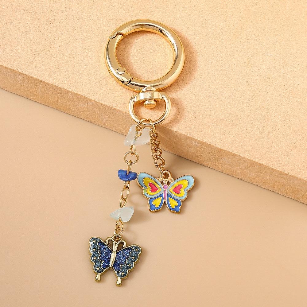 Cute Enamel Flower Butterfly Women Girls Love Pendants Decor DIY Handmade Jewelry Gifts Bag Charm
