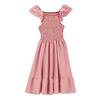 Girls Summer Dress Smocked Ruffle Sleeve Square Neck A-Line Sundress Cute Princess