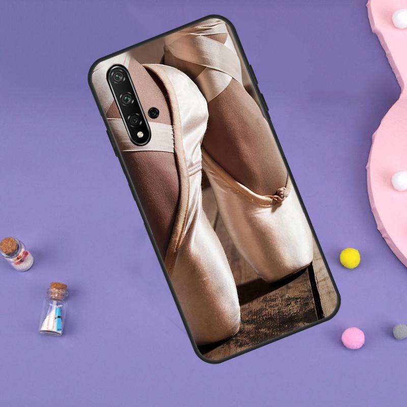 Ballet Ballerina Shoes Pointes Case For Huawei P30 P20 P40 Lite Nova 5T 11i 8i 3i 9 10 SE 11 Pro Y90 Y70 Y61 Y60 Y91 Cover