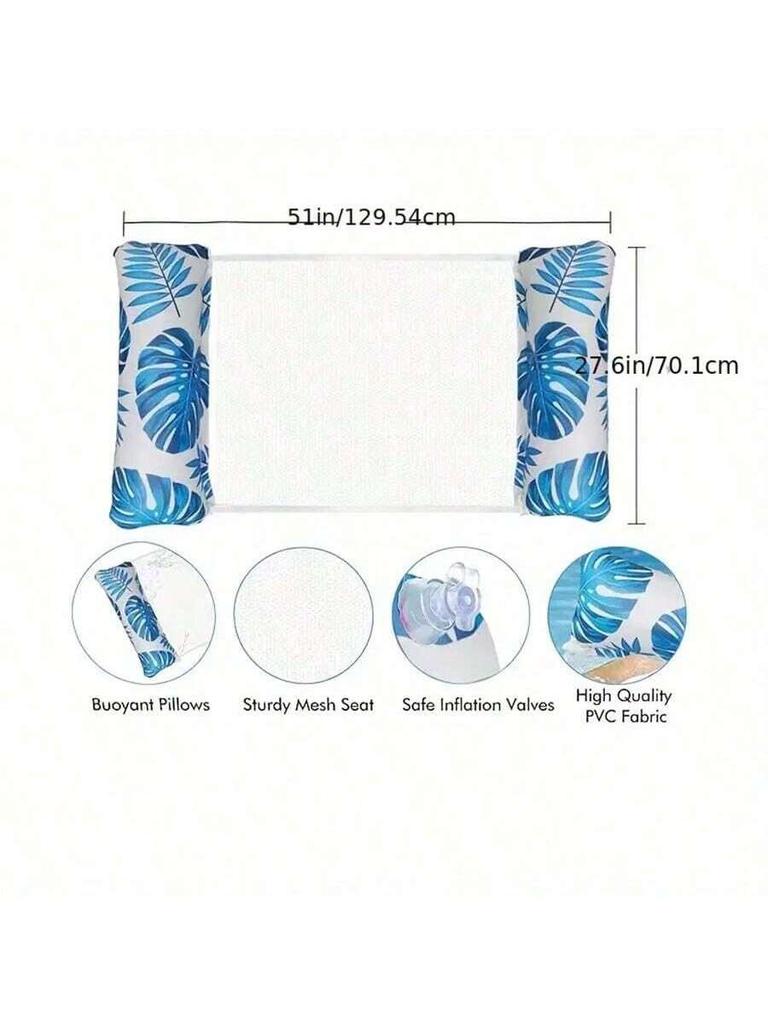 Hammock Pool Floats Adults, 4-In-1 Multi-Purpose Inflatable Pool Floats PVC Water Hammock Lounge Floaties