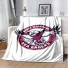 Manly Warringah Flannel Blanket Soft Warm All-Season Throw, Design for Camping, Car Travel, Hiking Sofa, Bed, Office Perfect Gift for Parties