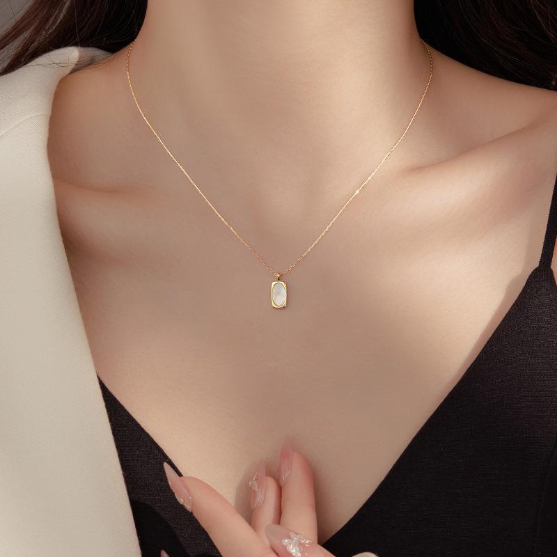 Ожерелье-подвеска из серебра 925 пробы Banyan Tree в стиле ретро с белой ракушкой - Высококлассная летняя цепочка на ключицу 2024 для женщин