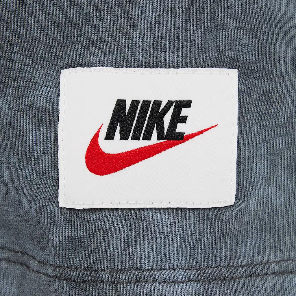 Nike Спортивная футболка Swoosh Минималистичная мода Универсальная Классическая С коротким рукавом Детские топы Угольно-черный HQ3231060