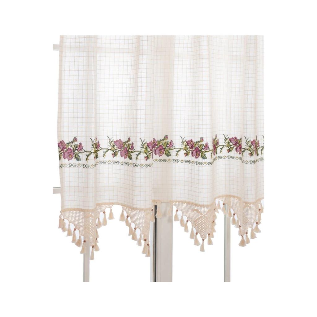 Красный Крест -поплавок Булдан Иси Крест -ул.. Ручной кружевной льняной занавес