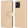 Protective Case - E.F.CONNECTION - Redmi Note 12 Pro 5G - Gold - Leather Effect - Semi-rigid