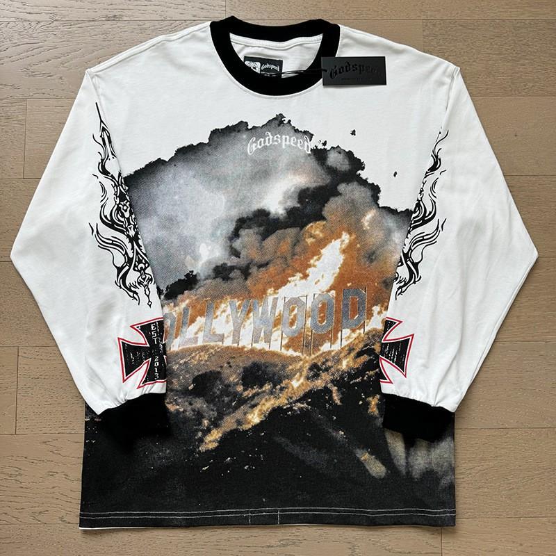 Unisex Oversized Streetwear Long Sleeve Tee Teens - Soft Cotton Crewneck Graphic T-Shirt Fall
