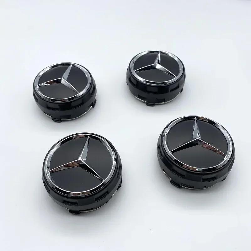 WMFH9 4PCS 75mm NEW Car Wheel Center Hub Caps Cover Mercedes Benz B/C/E/S Class A Class C200L GLC GLK CLA W166 W163 W221