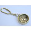 Brass Key Chain Compass Telescope (Brass_1.75 Inch) Pack of 4