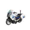1/10 Iron Riding Police Motorcycle Pull Back Alloy Car 4d Model with Lights Cool Racing Toys