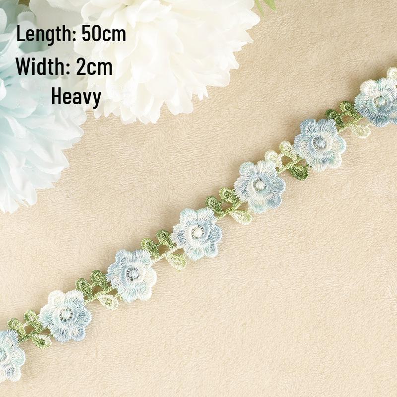 Водорастворимая вышитая кружевная нашивка с мультяшным цветком для самостоятельного изготовления одежды