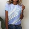 Summer Vintage Women's T-Shirt Short Sleeve Texture Pattern Caual O-Neck Pullover Fashion Streetshirt Female Oversized Clothing
