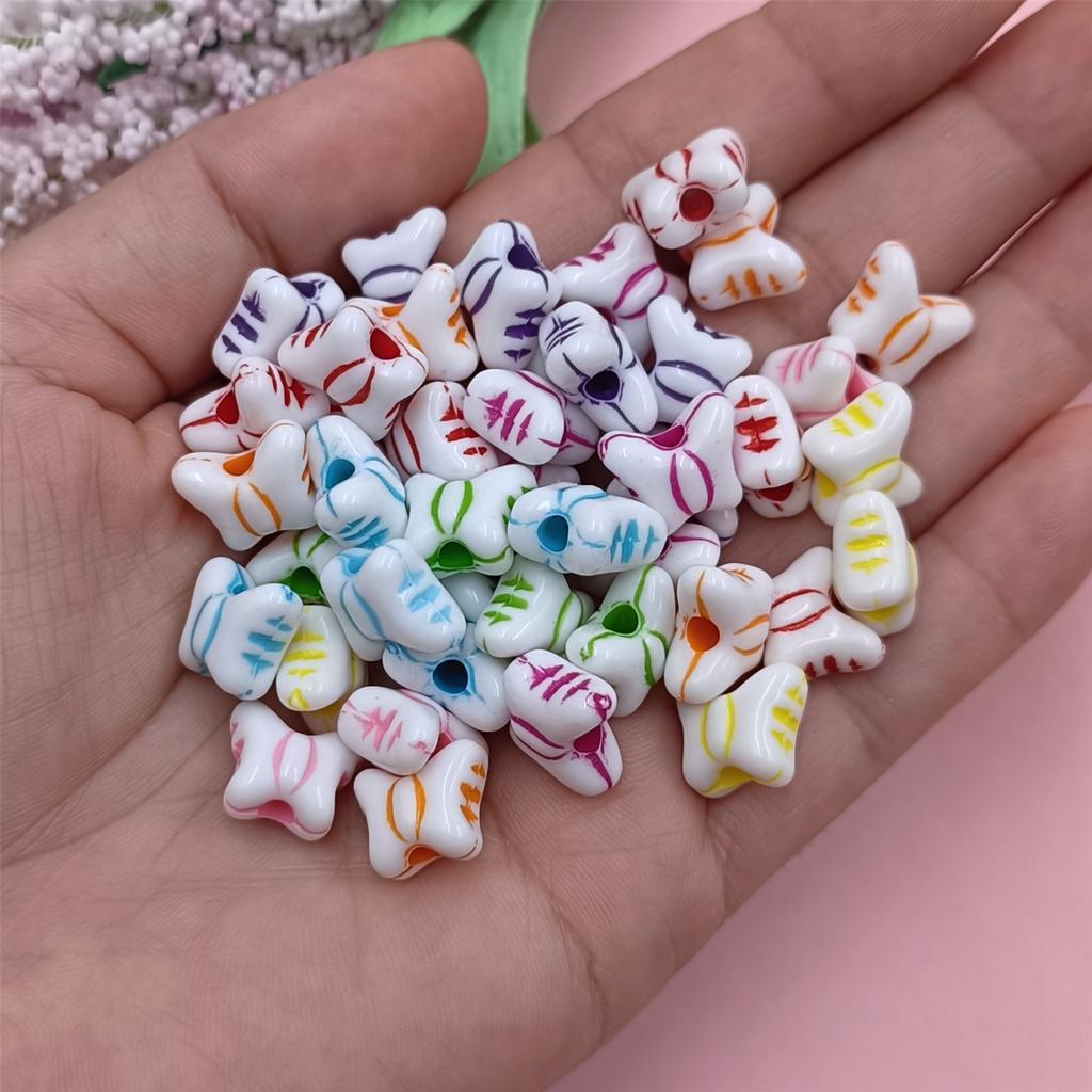 Ювелирные изделия своими руками 100 шт. бабочка шар ручной работы буква цветок бисер акриловый материал ожерелье браслет аксессуары