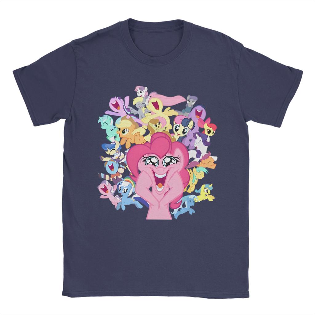 Мужские Женские Футболки Everypony Pinkie Pie Пони Дружба это Магия Одежда из Чистого Хлопка Новинка Футболки с Коротким Рукавом Принтованная Футболка