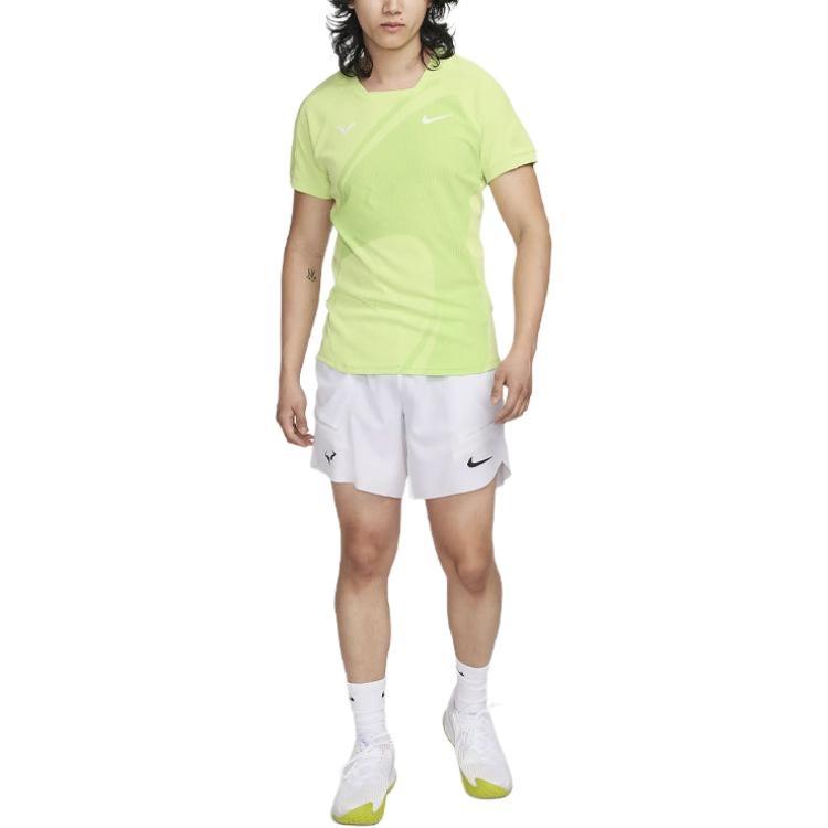 Nike Мужские теннисные футболки с коротким рукавом Nike Dri-Fit Rafa 'Action Green' DV2878-313
