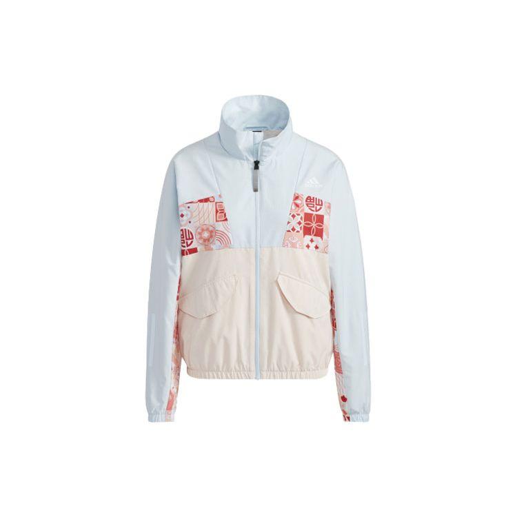 adidas CNY Спортивная куртка Colorblock Женская Светло-голубая HC2800