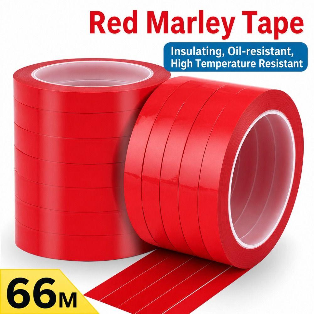 3/5/8/10mm Width Marking Tape 66 Meters Mylar Tape High Insulate Whiteboard Tape