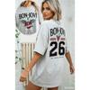 Bon Jovi Print T-shirt Women Men Crewneck Streetwear Harajuku Casual Oversized Y2k Short Sleeves Casual Loose Comfortable Female Male Clothing