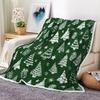 Christmas Red White Throw Blanket  Soft Flannel with Snowflakes Stars Tree Decorative for Home Sofa New Year