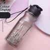 650ML Water Bottle Food Grade Large Capacity Portable Fitness Sports Water Jug with Lanyard Outdoor Supply