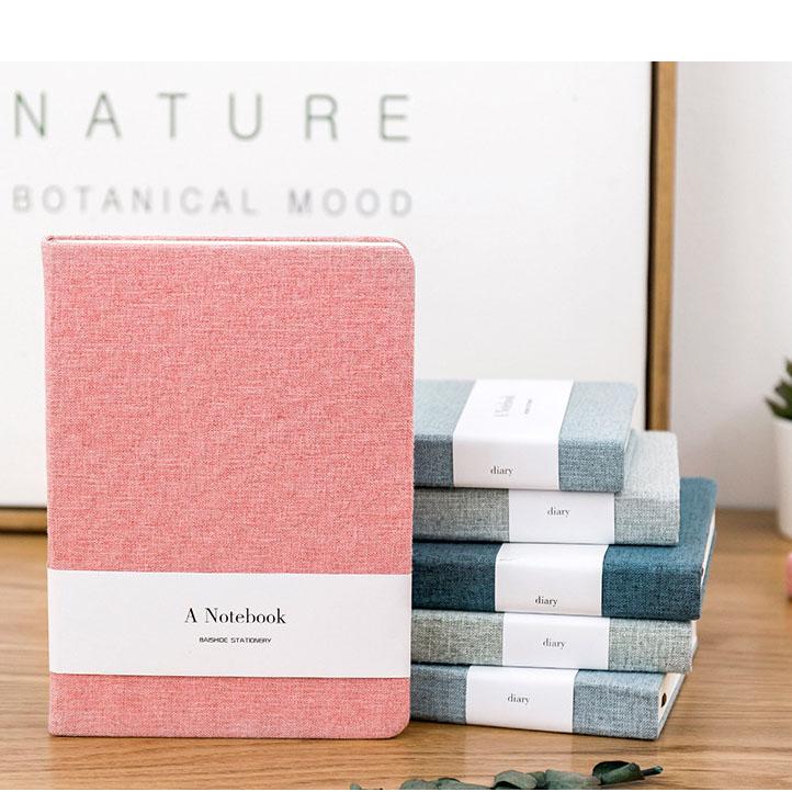 Студенческий простой однотонный блокнот с тканевой поверхностью, литература и искусство, небольшой свежий блокнот для записей, дневник