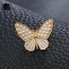 Насекомое Бабочка Форма Брошь Набор с Жемчужно-Белым Золотом Одежда Костюм Защитная от Света Фиксированная Булавка Универсальные Аксессуары Тренд