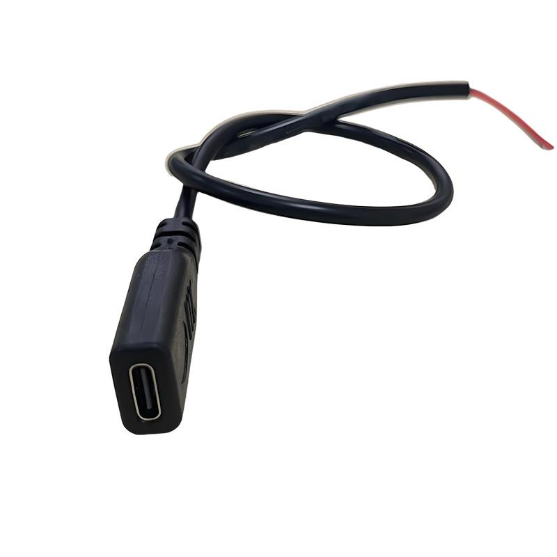 USB Type-C Male to Micro Female 2-Core Power Extension Cable