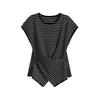 French Round-neck Knitted Sweater, Summer Thin Sleeveless, Slimming and High-end Top, Short-sleeved Women's T-shirt with A Straight Shoulder