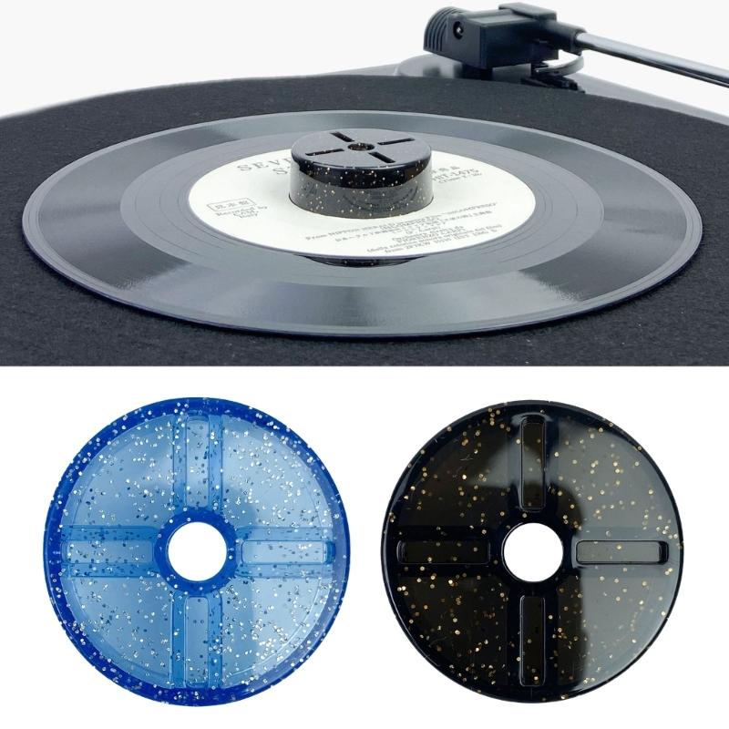 Адаптер для проигрывателя виниловых пластинок LP45 с большим отверстием, стабилизатор для виниловых пластинок, купол для виниловой пластинки из ABS-пластика.