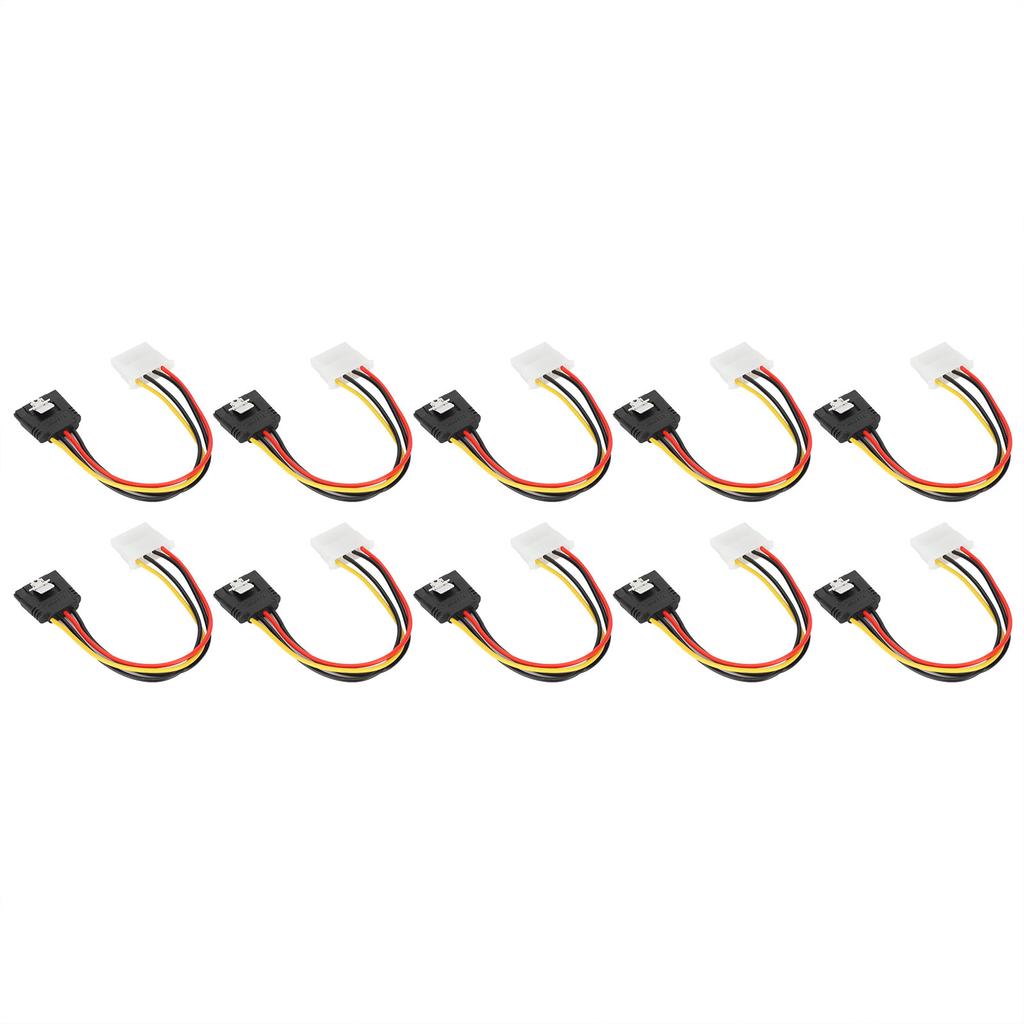 10 шт. SATA-кабелей Big 4Pin to 15Pin IDESATA Power Conversion Splitter для подачи питания