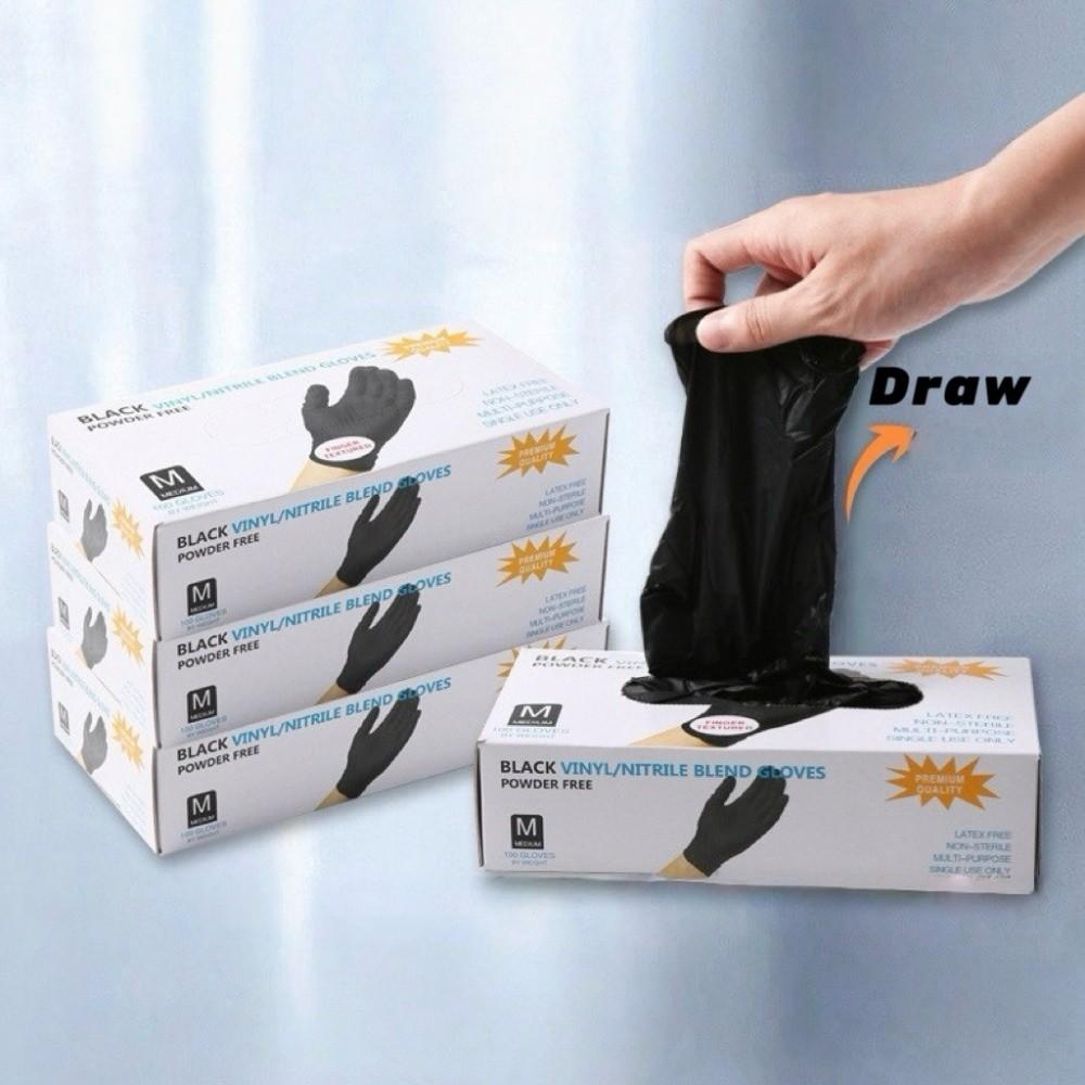 100pcs Nitrile Disposable Gloves Convenient Clean Gloves Food Grade Gloves Hairdressing