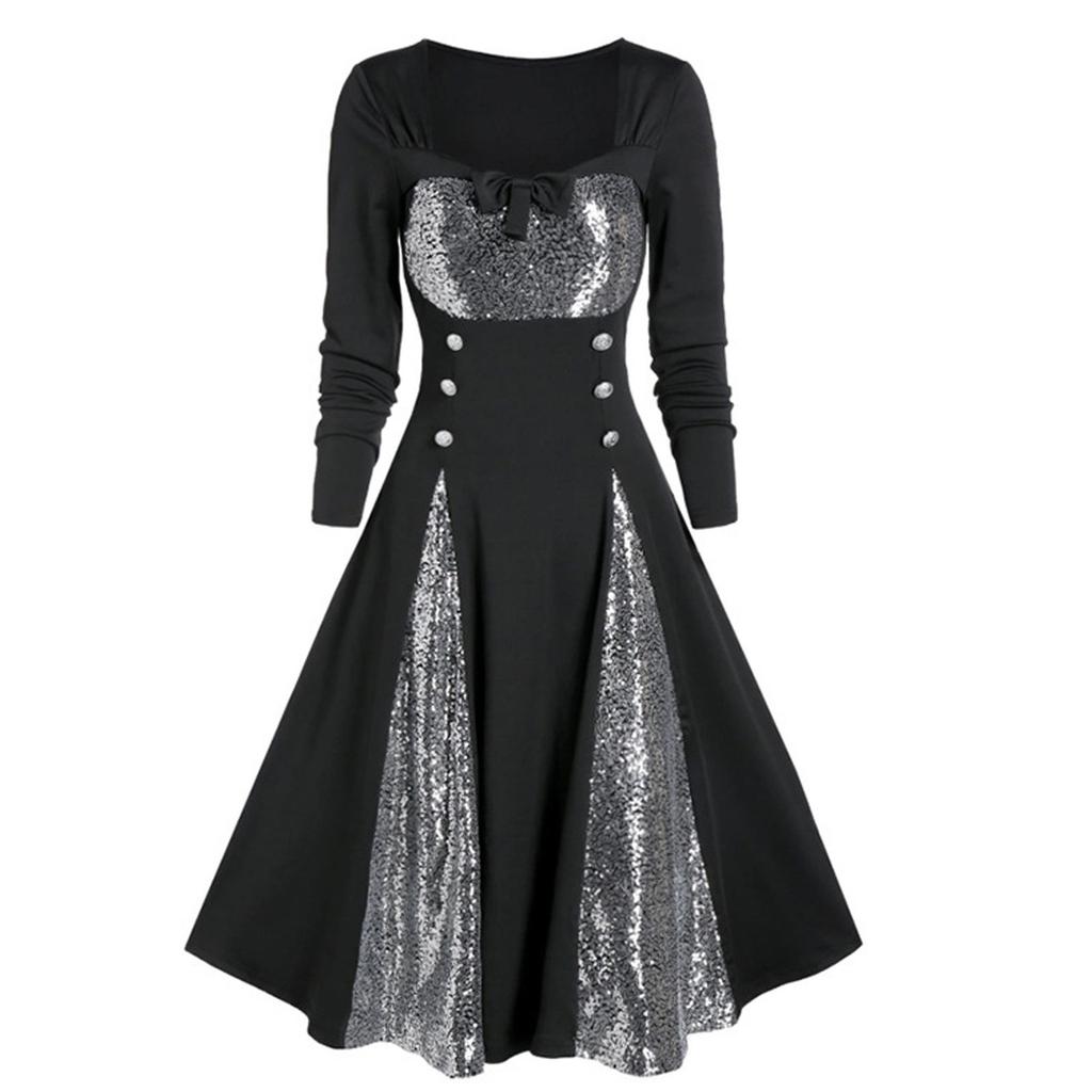 Женские платья с бантом, элегантные темпераментные платья и платья с длинными рукавами