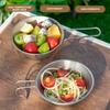 Портативная складная миска для снега из чистого титана, столовая посуда, миска для риса, походная посуда для пикника, специальная столовая посуда