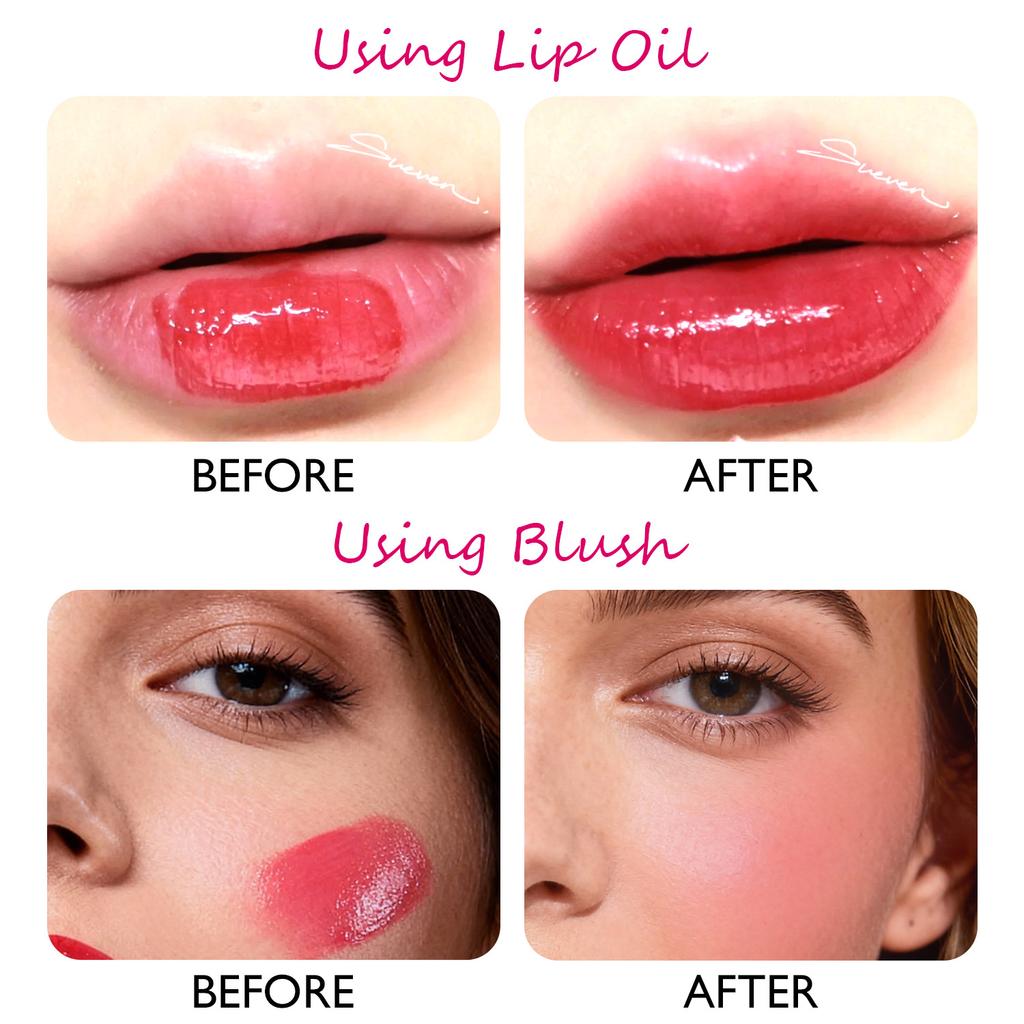 Kiss Beauty Блеск для губ румяна жидкая помада для губ и щек двойного назначения тон лица натуральное отбеливание блеск для губ