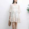 2025 New Summer Dresses Women Knitted Dress Basic Fashion Lace Dresses Casual Loose