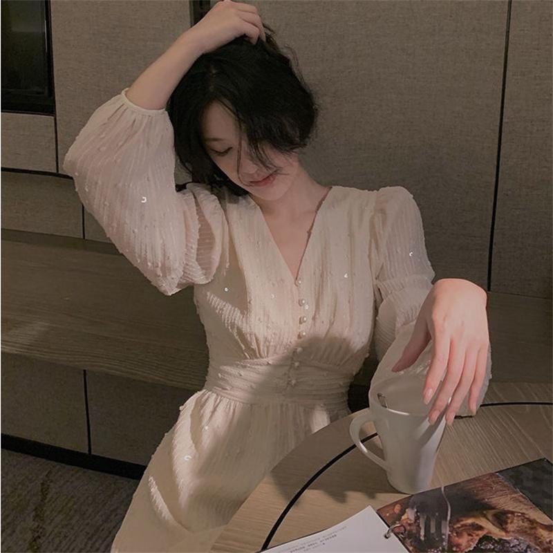 Elegant Bodycon Women's Dress for Women 2022 Summer Long Sleeve Chiffon Maxi Boho Dresses Woman Robe Femme Ladies Vestidos Mujer