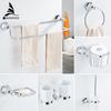 Bathroom Accessories Bath Hardware Set Chrome Color Toilet Paper Holder Towel Rack Tissue Holder Cup Holder Robe Hook 93000L