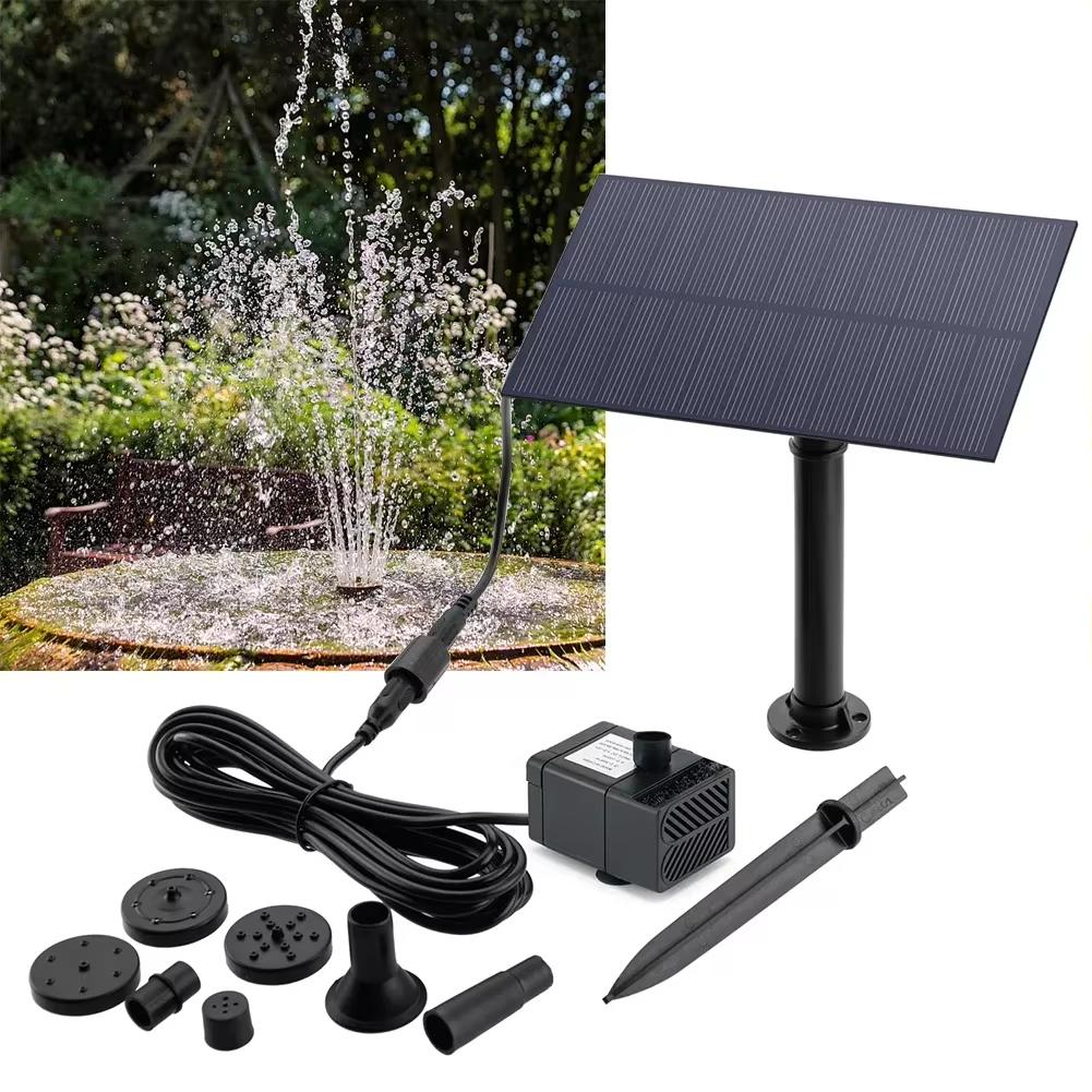 5W Mini Solar Fountain Pump Kit with 5V Power Board Solar Panel Water Pump for Garden Pool Indoor Fountain Bird Bathroom Outdoor